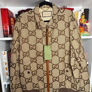Gucci Jumbo GG Canvas - Tan/Beige Monogram Jacket